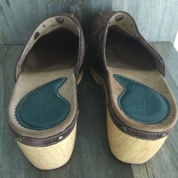 Indigo By Clarks Leather Suede Clogs Size 11M - Picture 4 of 12